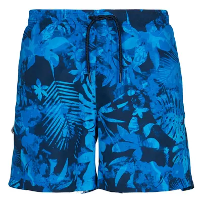 Swimsuit pattern shorts blue flower