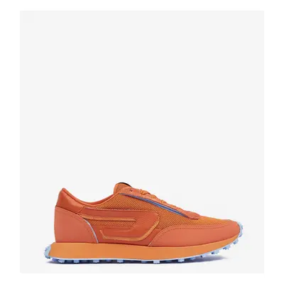 Orange men's sneakers with leather details Diesel Racer