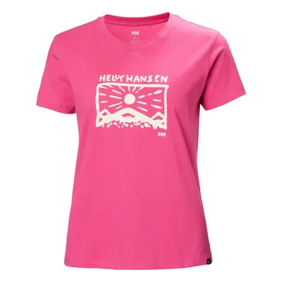 Dámské tričko Helly Hansen F2F Organic Cotton T-Shirt Cascadia Pink