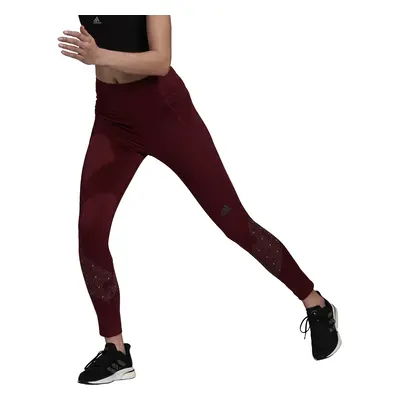 adidas Women's Leggings Own The Run Radically Reflective 7/8 Tights Shadow Red