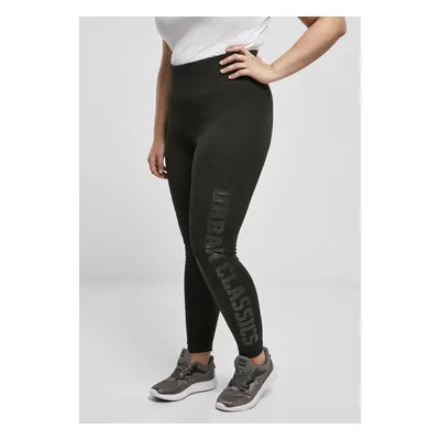 Women's high-waisted leggings black/black