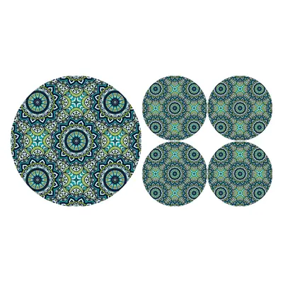 Bertoni Home Unisex's 1+4 Round Table Pads Set Anais