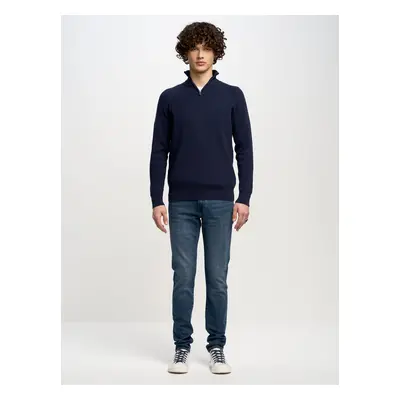 Big Star Man's Sweater Blue Wool-403