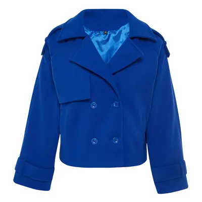 Trendyol Saks Wide Cut Crop Stitch Coat