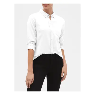 GAP White women's v-fitted boyfriend shirt oxf