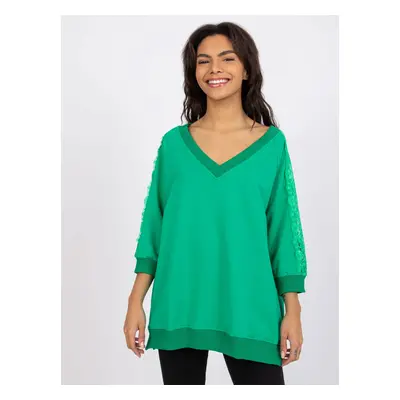 Dark green casual blouse Leja RUE PARIS