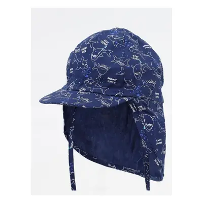 Yoclub Kids's Boys' Summer Cap With Neck Protection CLE-0118C-A100 Navy Blue