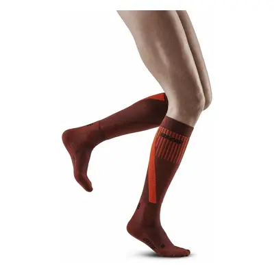 CEP Women's Winter Running Knee-High Socks Dark Orange