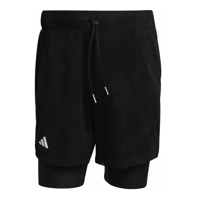 adidas Melbourne Tennis Two-in-One 7-inch Shorts Black Men's Shorts