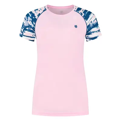 Dámské tričko K-Swiss Hypercourt Round neck Top Melange Cherry