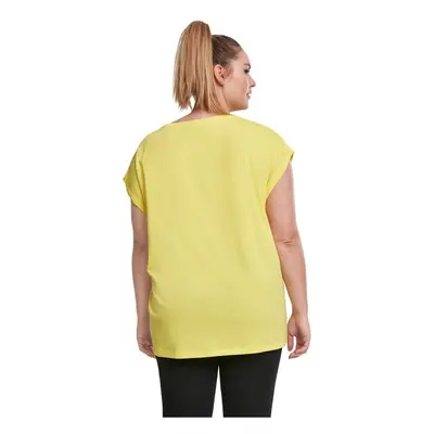 Women's T-shirt with extended shoulder bright yellow