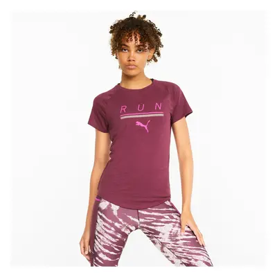 Dámské tričko Puma Run 5K Logo Tee Grape Wine