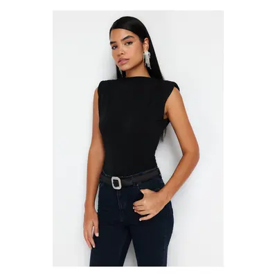 Trendyol Black Snap-on Knitted Bodysuit