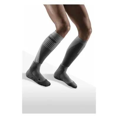 Women's compression knee-high socks CEP SKI TOURING Grey