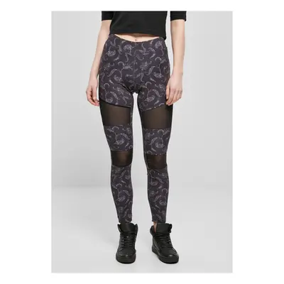 Women's Tech Mesh Leggings AOP blackpaisley