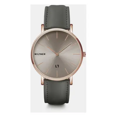 Women's watch with grey leatherette belt Millner Hallfield