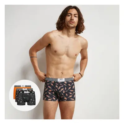 DIM VIBES BOXER 3x - Men's fashion boxer briefs pcs - black - orange - white