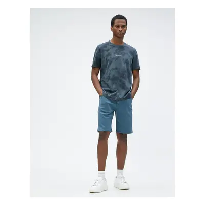 Koton Bermuda Gabardine Shorts With Pocket Detailed Buttons Cotton