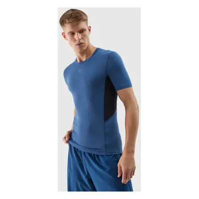 Men's slim sports T-shirt made of recycled 4F materials - navy blue