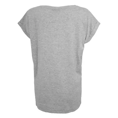 Women's T-shirt with extended shoulder grey