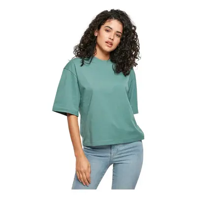 Women's Organic Oversized T-Shirt with White Leaf