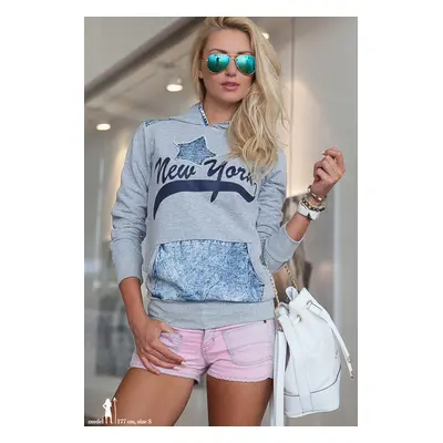 Sports set of sweatshirt and pink skirt