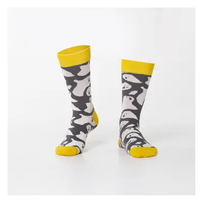 Grey women's socks with ghosts