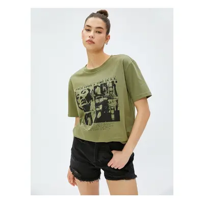 Koton Printed T-Shirt Crew Neck Short Sleeve Cotton