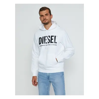 Diesel Sweatshirt - S-GIRK-HOOD-ECOLOGO SWEAT white