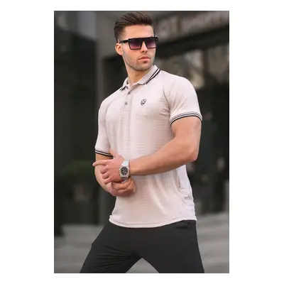 Madmext Dyed Gray Basic Regular Fit Men's Polo Neck T-Shirt