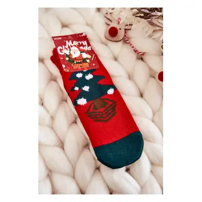 Children's Christmas socks Cosas Christmas tree white and green