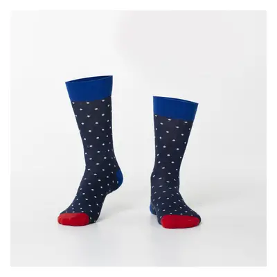 Men's dark blue polka dot socks