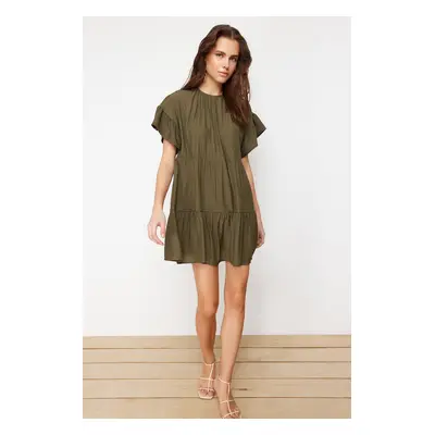 Trendyol Khaki Loose Cut Mini Woven Dress