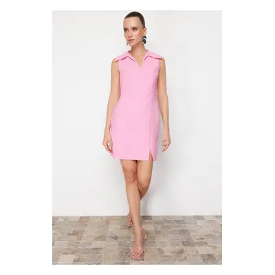 Trendyol Pink Body Wrap Bodycone Mini Woven Dress