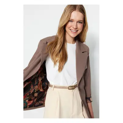 Trendyol Mink Woven Lined Blazer Jacket