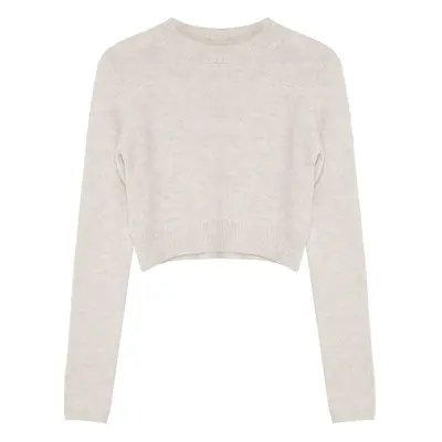 Trendyol Stone Crop Soft Textured Knitwear Sweater