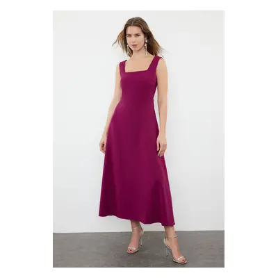 Trendyol Plum A-Line Woven Elegant Evening Dress