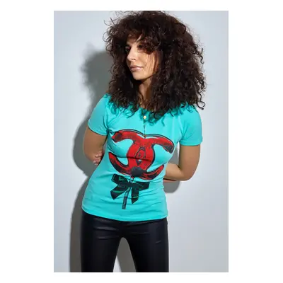 Women's T-shirt with mint application