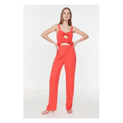 Trendyol Pants - Rot - Wide leg