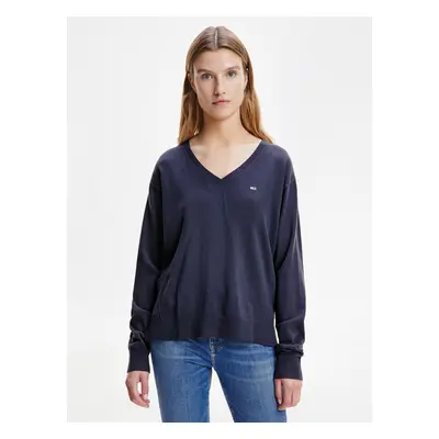 Tommy Hilfiger Jeans Sweater - TJW V-NECK SWEATER blue