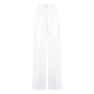 Trendyol Ecru Woven Slit Trousers