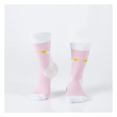 Men's pink socks with duck