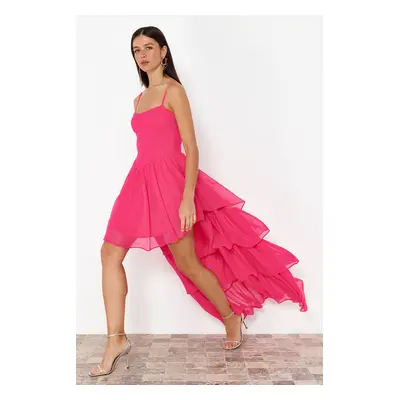 Trendyol Fuchsia A-Line Woven Chiffon Dress