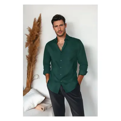 Trendyol Green Slim Fit Smart Oxford Woven Shirt