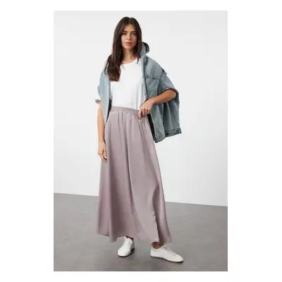 Trendyol Lilac Shiny Fabric Woven Skirt