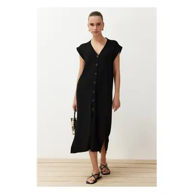 Trendyol Black Midi Knitwear Dress