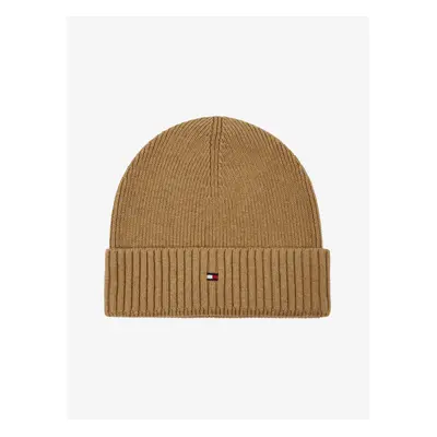 Tommy Hilfiger Cap - ESSENTIAL FLAG BEANIE brown