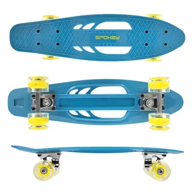 Spokey FISH Pennyboard with LED illuminated wheels, blue