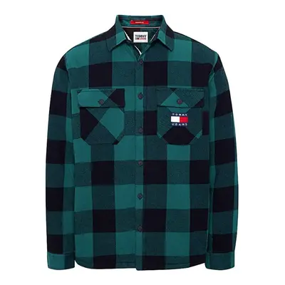 Tommy Jeans Shirt - TJM SHERPA FLANNEL O Green