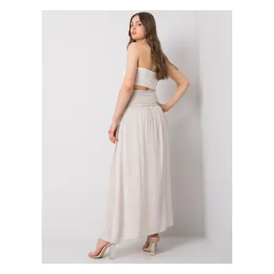 OH BELLA Beige Long Skirt